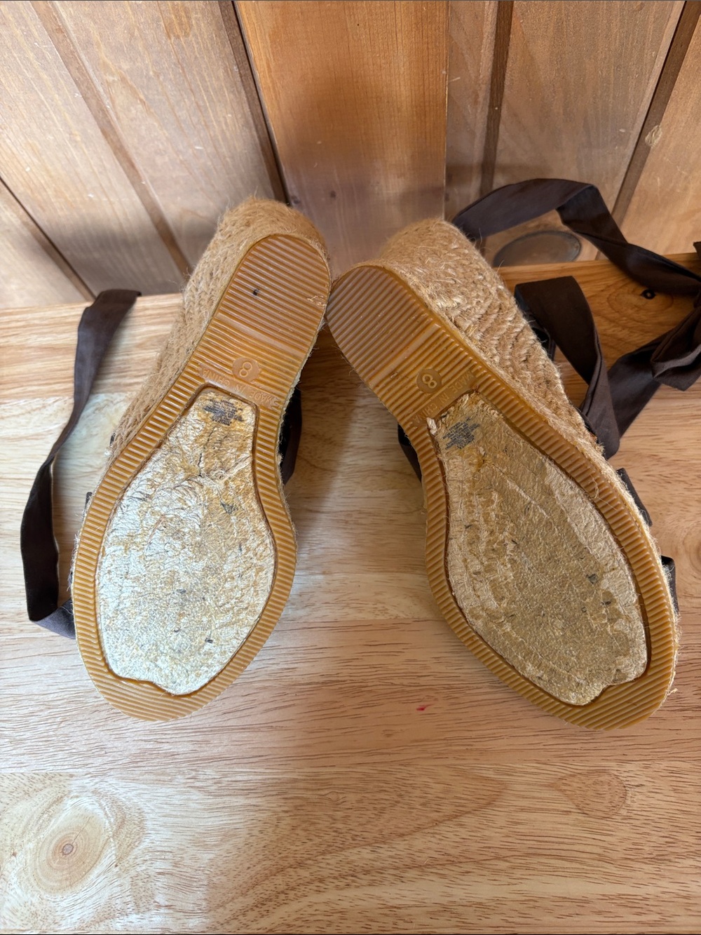 Old Navy Jute Ankle Wrap Sandal - Picture 4 of 4